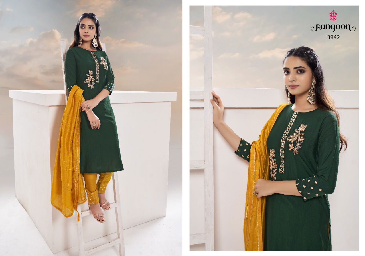 Rangoon Virasat New Exclusive Wear Embroidery Designer Ready Made Suit Collection